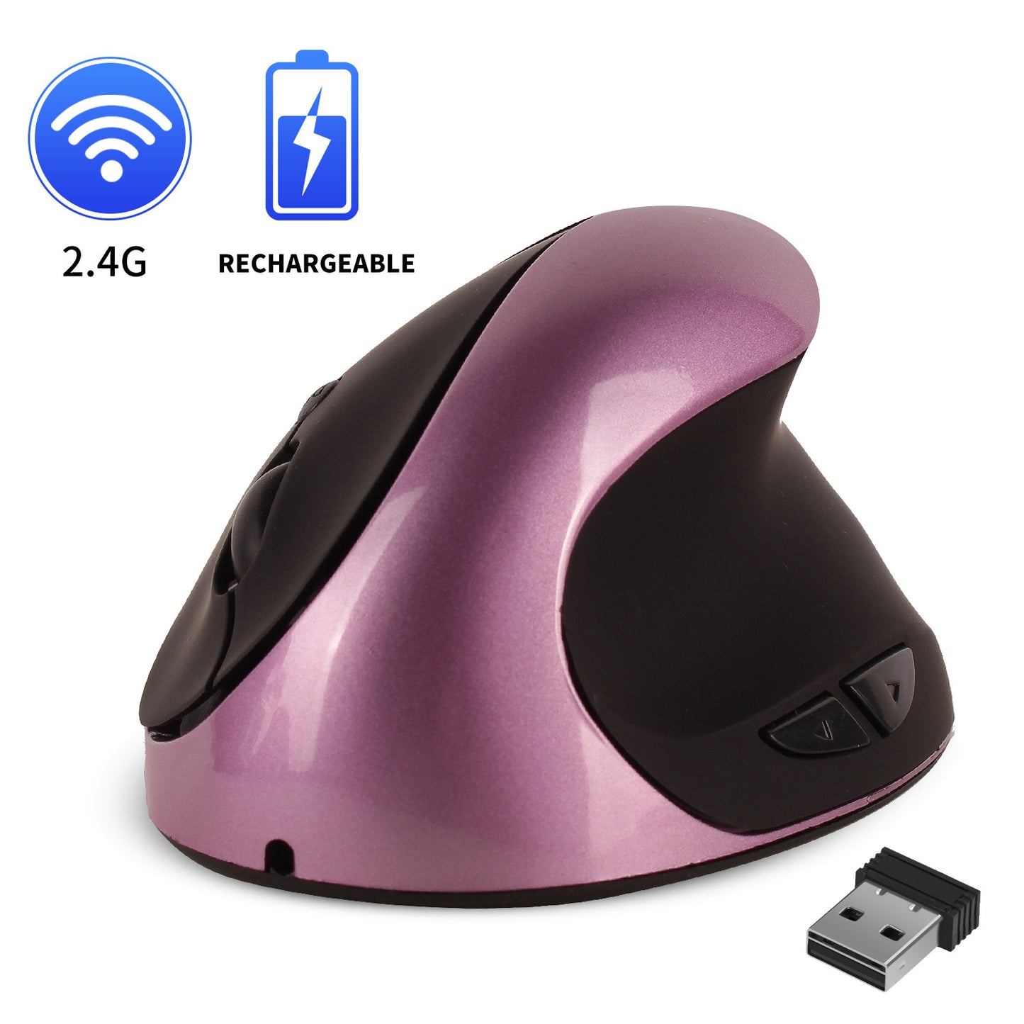 Souris Verticale Ergonomique — Recharge Sans Fil Induction