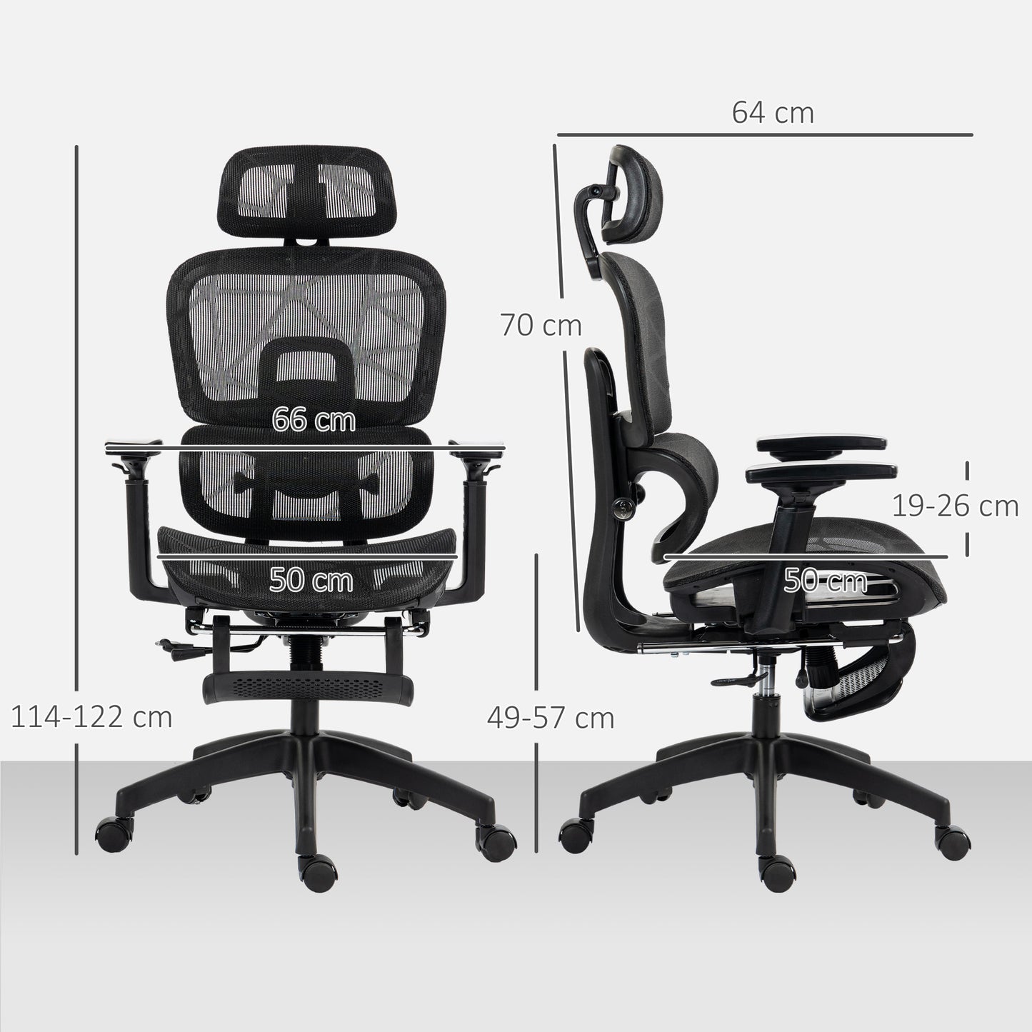 Chaise de Bureau Ergonomique Mesh — Multiréglable