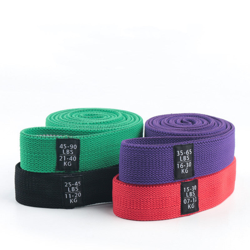 Elastique de Résistance Longue Tissu — Élastique Musculation & Yoga 7 à 40 kg
